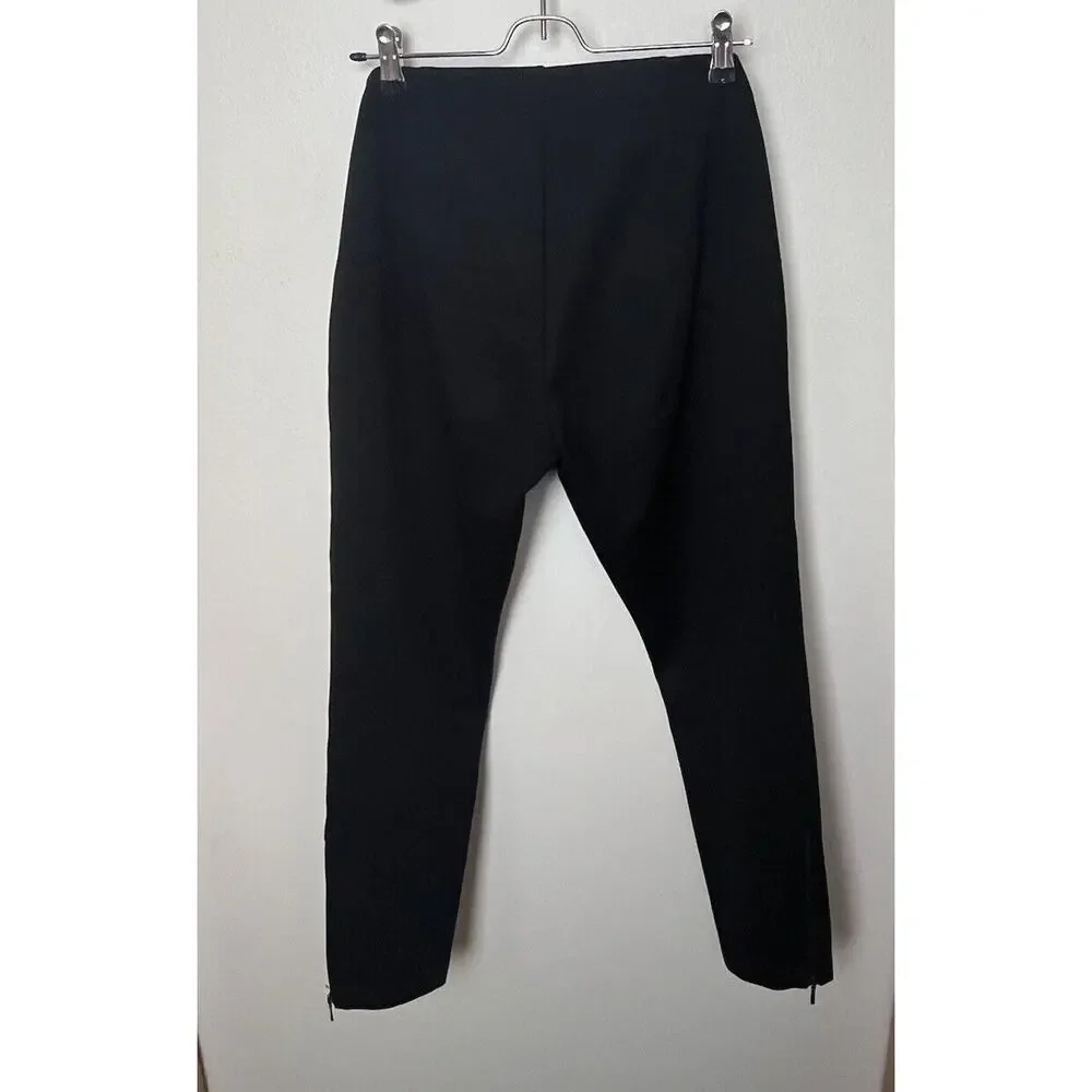 EILEEN FISHER Women’s Sz S/P Black Ponte Ankle Zip Hem Slim Stretch Pants - Picture 5 of 7